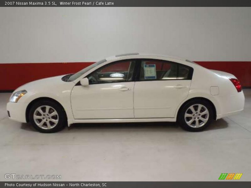 Winter Frost Pearl / Cafe Latte 2007 Nissan Maxima 3.5 SL