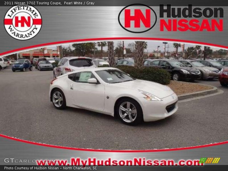 Pearl White / Gray 2011 Nissan 370Z Touring Coupe