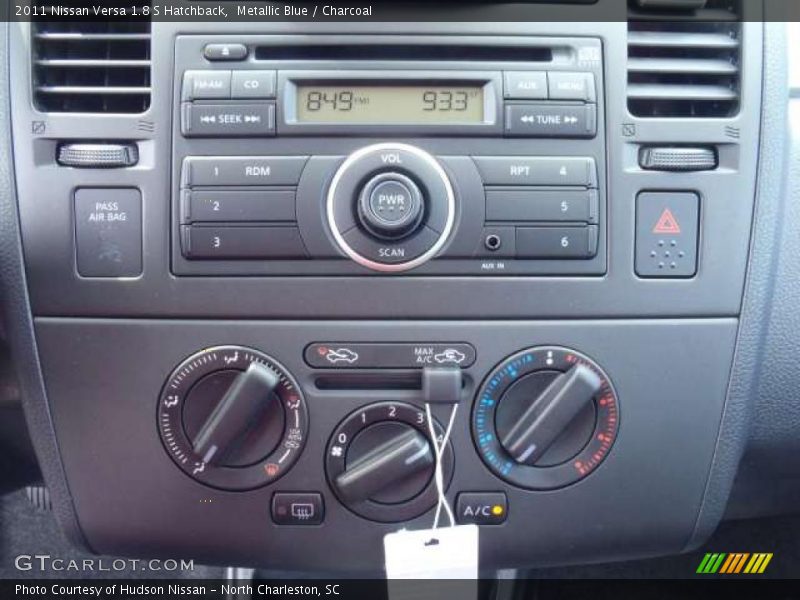 Metallic Blue / Charcoal 2011 Nissan Versa 1.8 S Hatchback
