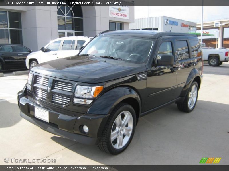 Brilliant Black Crystal Pearl / Dark Slate Gray 2011 Dodge Nitro Heat