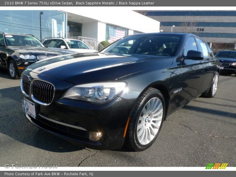 Black Sapphire Metallic / Black Nappa Leather 2010 BMW 7 Series 750Li xDrive Sedan