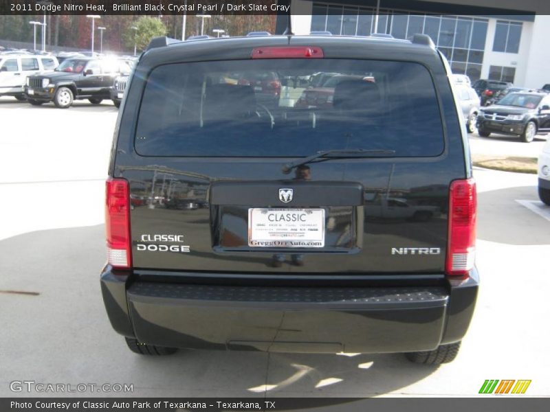 Brilliant Black Crystal Pearl / Dark Slate Gray 2011 Dodge Nitro Heat