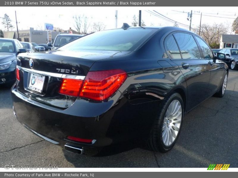 Black Sapphire Metallic / Black Nappa Leather 2010 BMW 7 Series 750Li xDrive Sedan