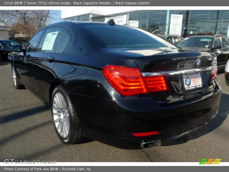 Black Sapphire Metallic / Black Nappa Leather 2010 BMW 7 Series 750Li xDrive Sedan