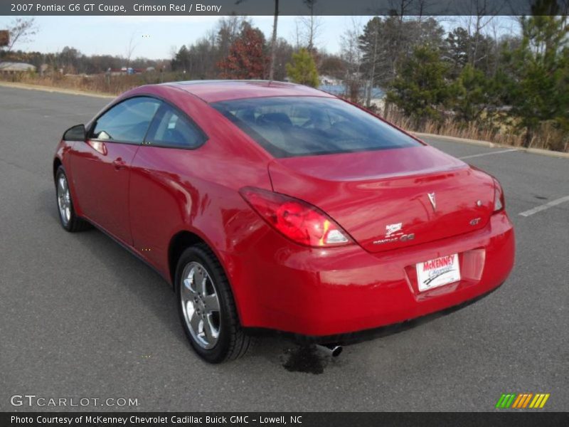 Crimson Red / Ebony 2007 Pontiac G6 GT Coupe