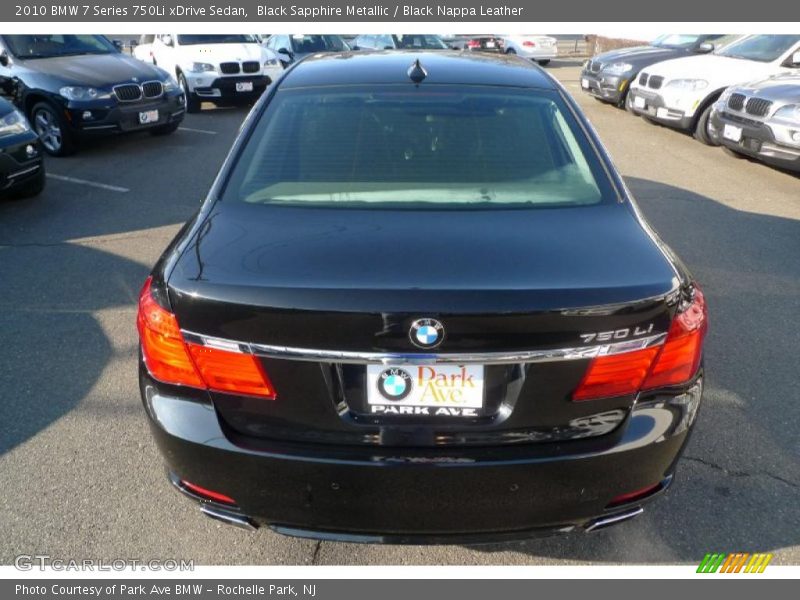Black Sapphire Metallic / Black Nappa Leather 2010 BMW 7 Series 750Li xDrive Sedan