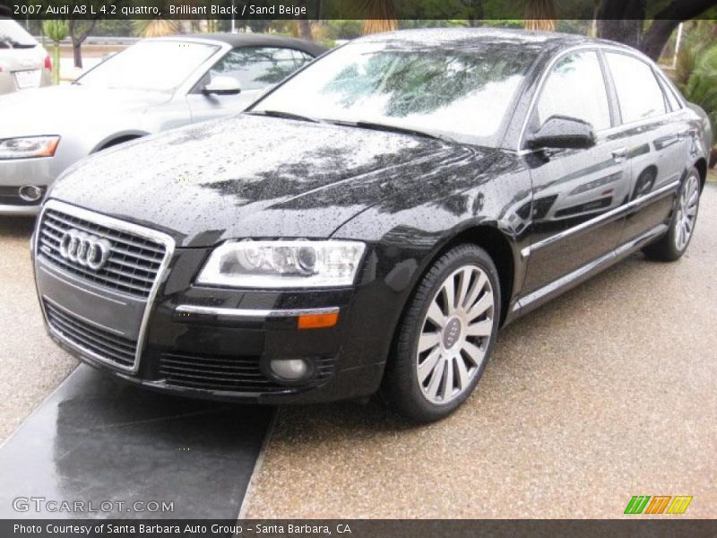 Brilliant Black / Sand Beige 2007 Audi A8 L 4.2 quattro