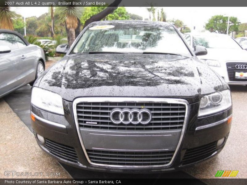 Brilliant Black / Sand Beige 2007 Audi A8 L 4.2 quattro
