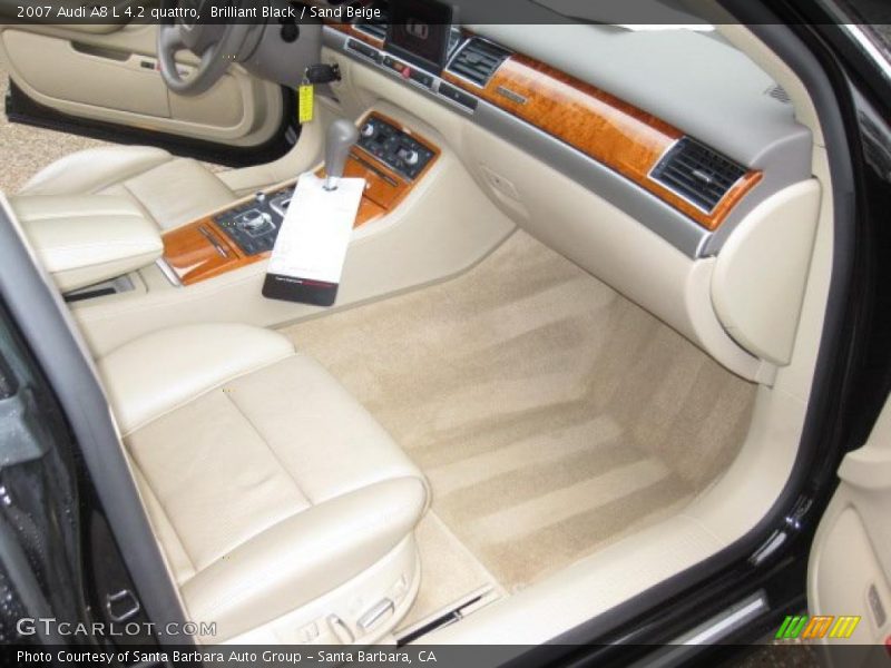 Brilliant Black / Sand Beige 2007 Audi A8 L 4.2 quattro