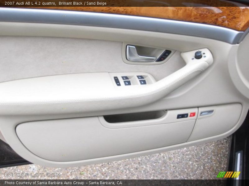 Brilliant Black / Sand Beige 2007 Audi A8 L 4.2 quattro