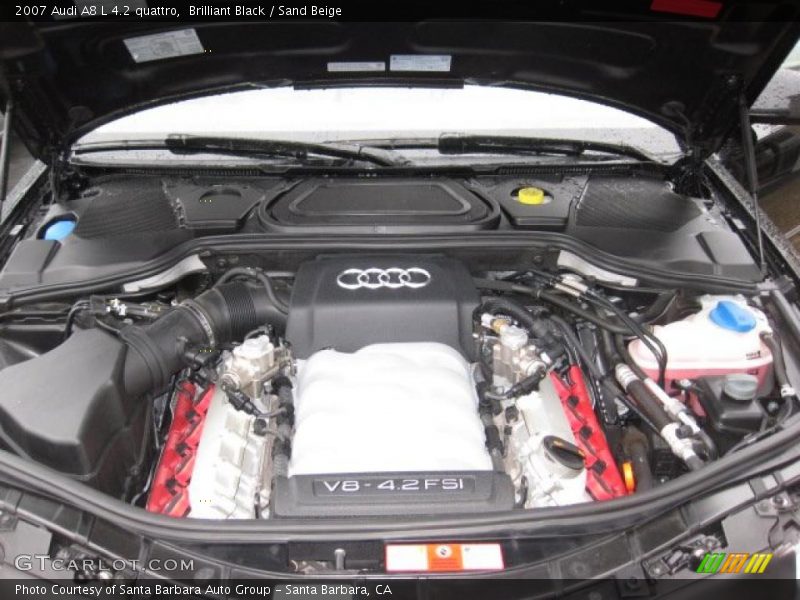 Brilliant Black / Sand Beige 2007 Audi A8 L 4.2 quattro