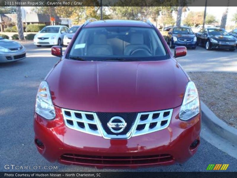 Cayenne Red / Gray 2011 Nissan Rogue SV