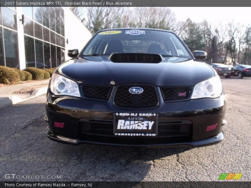 Obsidian Black Pearl / Blue Alcantara 2007 Subaru Impreza WRX STi