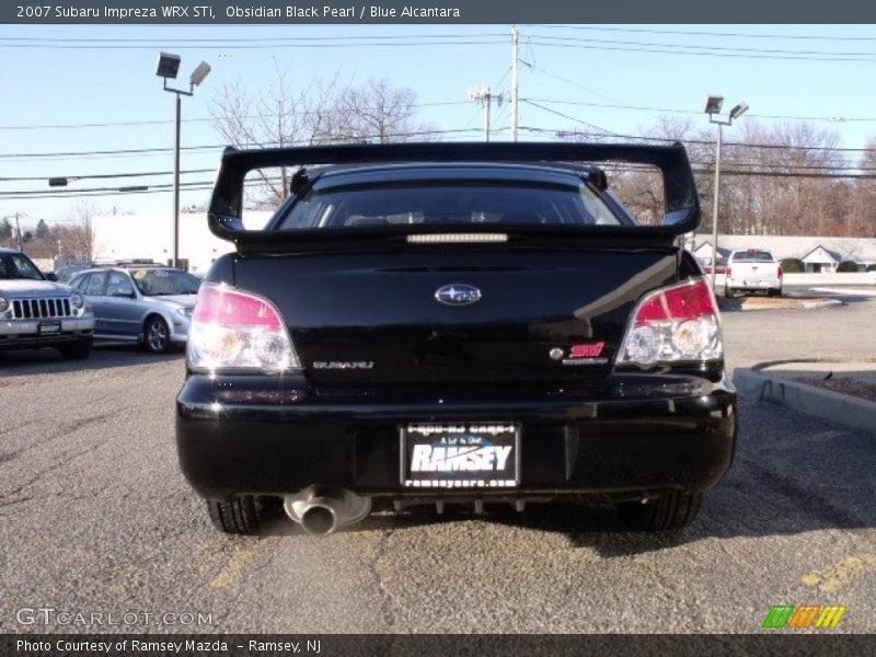 Obsidian Black Pearl / Blue Alcantara 2007 Subaru Impreza WRX STi