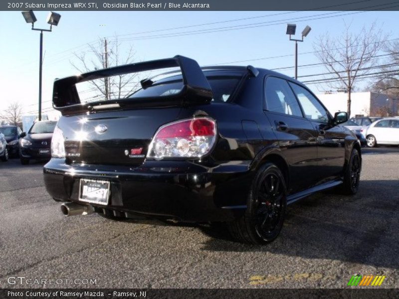 Obsidian Black Pearl / Blue Alcantara 2007 Subaru Impreza WRX STi
