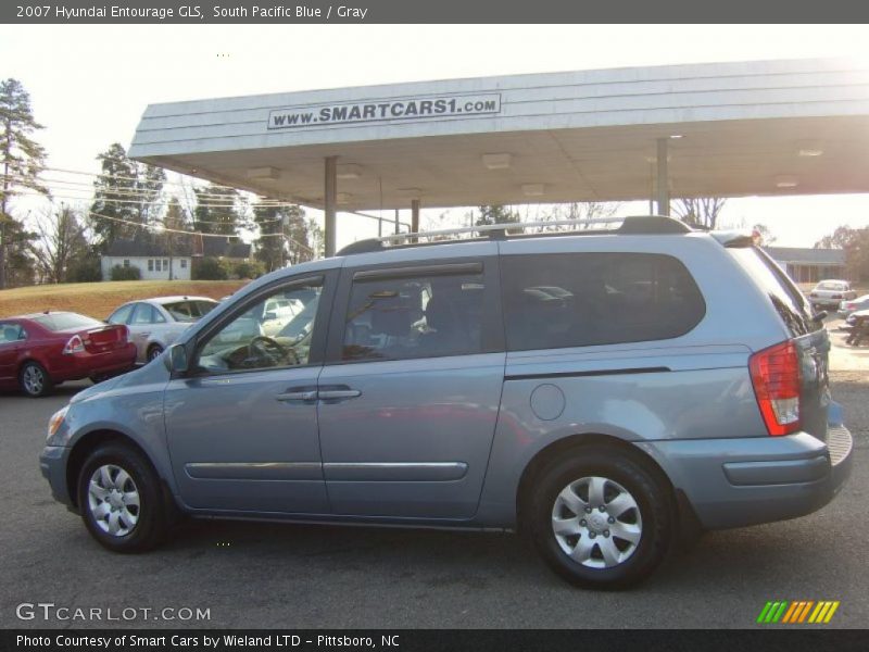 South Pacific Blue / Gray 2007 Hyundai Entourage GLS
