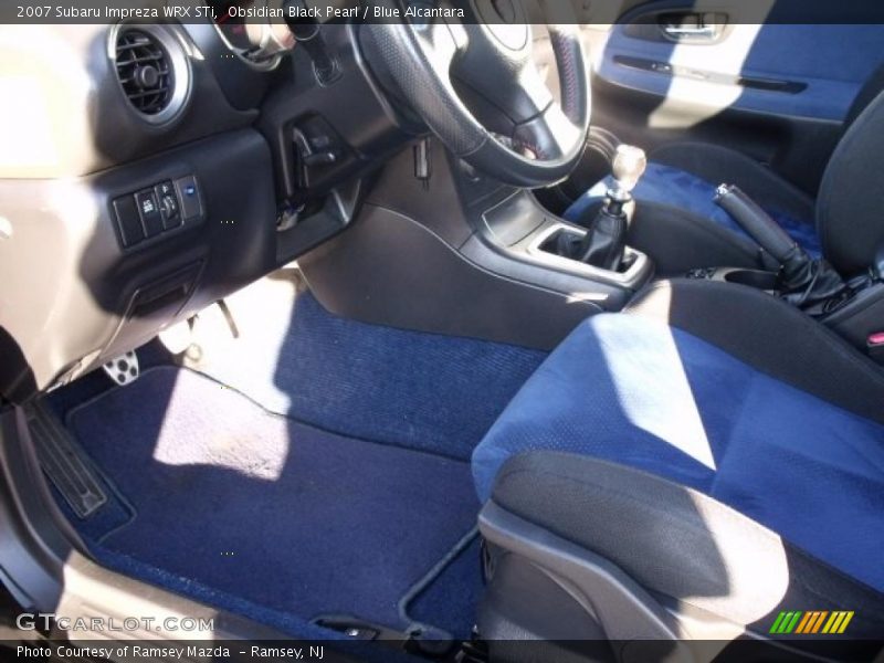 Obsidian Black Pearl / Blue Alcantara 2007 Subaru Impreza WRX STi