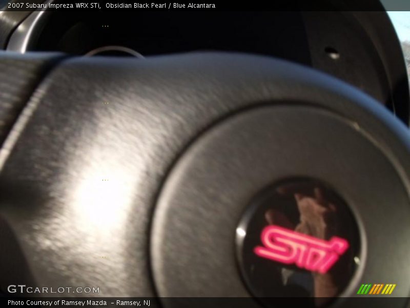 Obsidian Black Pearl / Blue Alcantara 2007 Subaru Impreza WRX STi