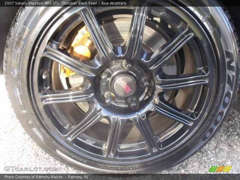 Obsidian Black Pearl / Blue Alcantara 2007 Subaru Impreza WRX STi