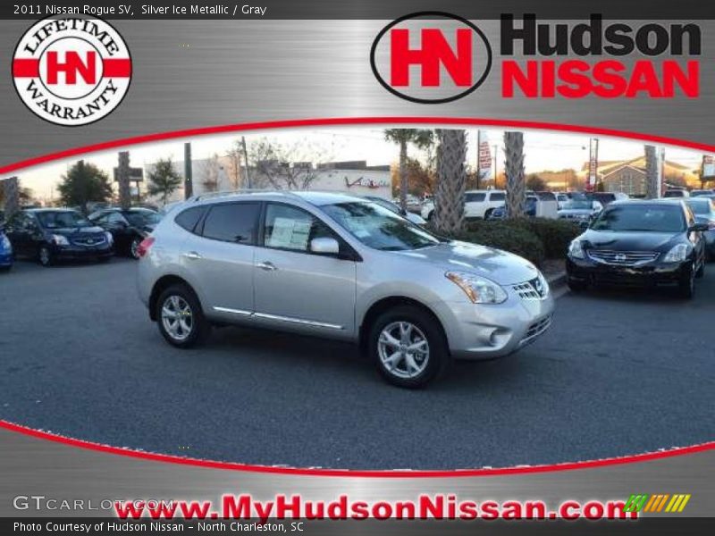Silver Ice Metallic / Gray 2011 Nissan Rogue SV