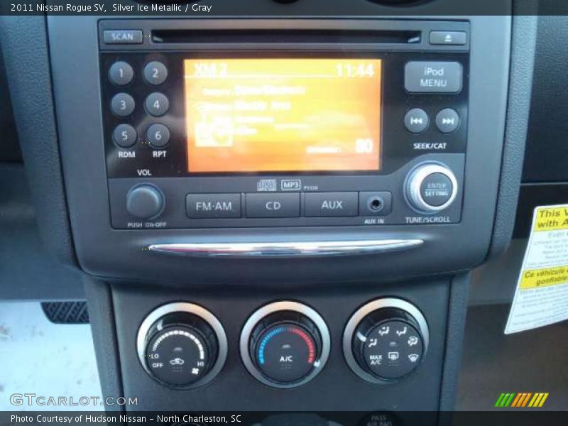 Silver Ice Metallic / Gray 2011 Nissan Rogue SV