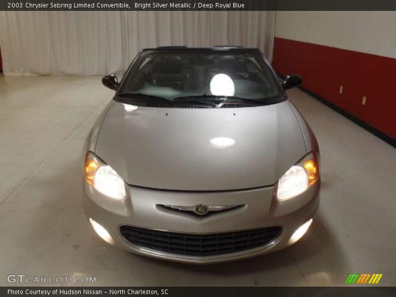 Bright Silver Metallic / Deep Royal Blue 2003 Chrysler Sebring Limited Convertible