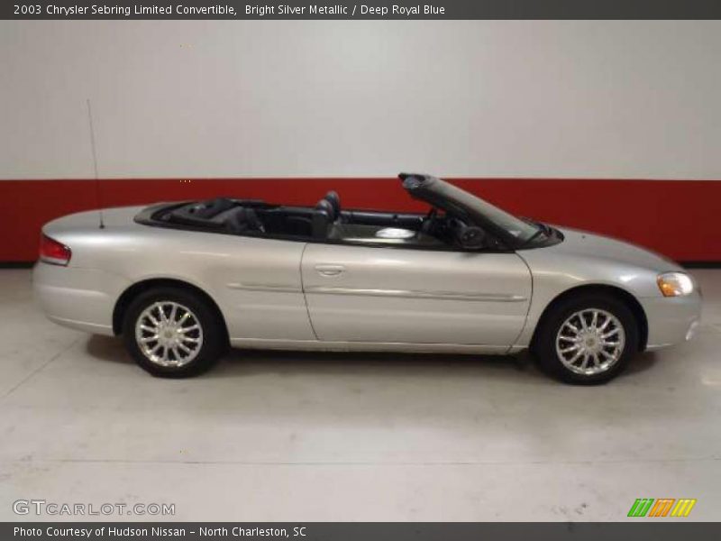 Bright Silver Metallic / Deep Royal Blue 2003 Chrysler Sebring Limited Convertible
