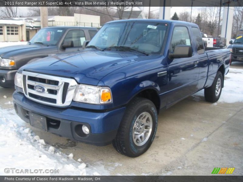 Vista Blue Metallic / Medium Dark Flint 2011 Ford Ranger XLT SuperCab 4x4