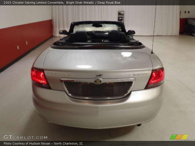 Bright Silver Metallic / Deep Royal Blue 2003 Chrysler Sebring Limited Convertible