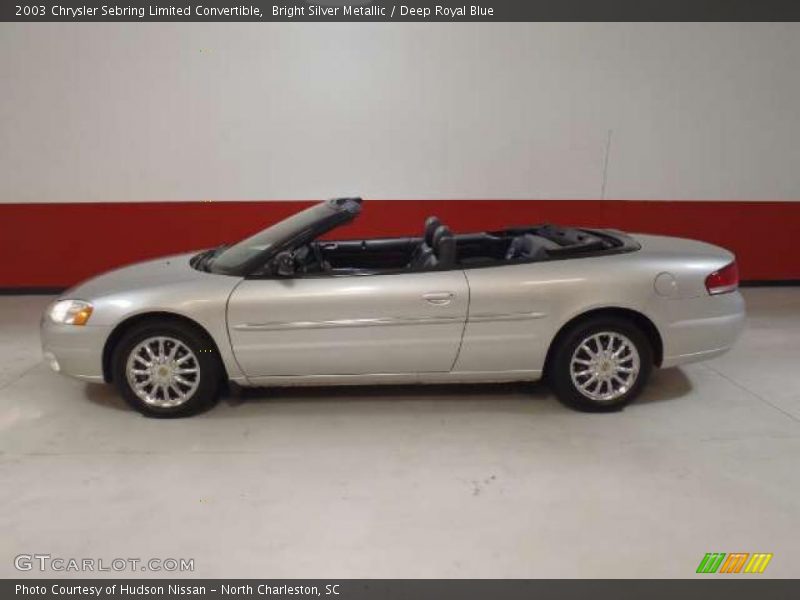 Bright Silver Metallic / Deep Royal Blue 2003 Chrysler Sebring Limited Convertible