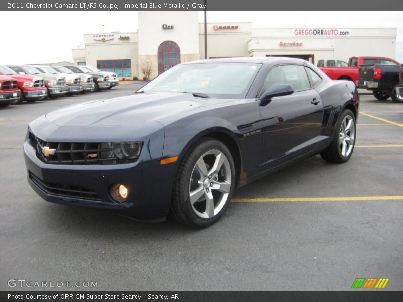 Imperial Blue Metallic / Gray 2011 Chevrolet Camaro LT/RS Coupe