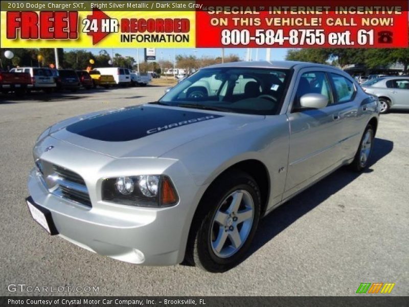 Bright Silver Metallic / Dark Slate Gray 2010 Dodge Charger SXT