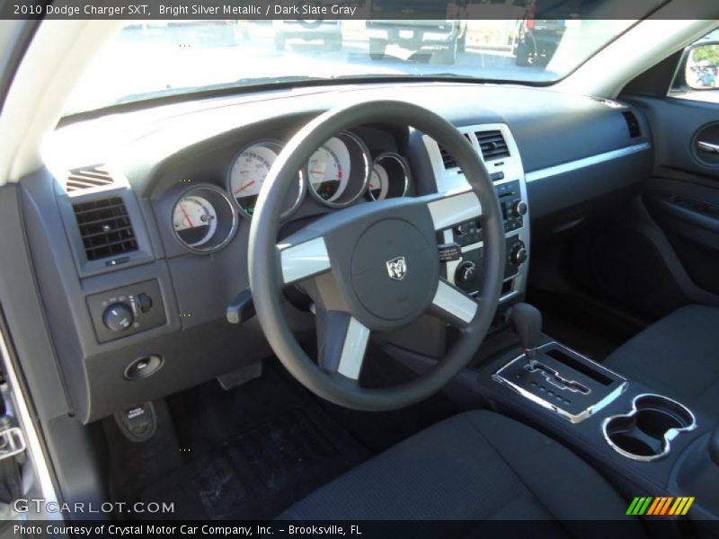 Bright Silver Metallic / Dark Slate Gray 2010 Dodge Charger SXT