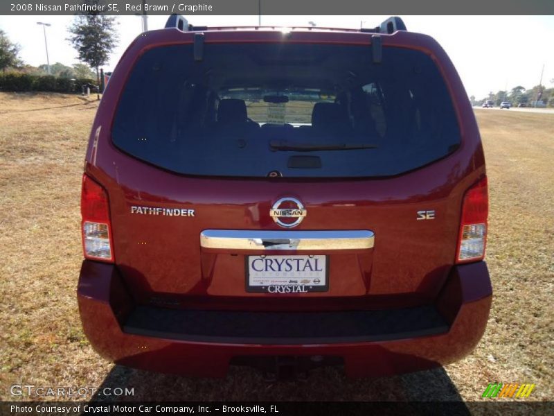 Red Brawn / Graphite 2008 Nissan Pathfinder SE