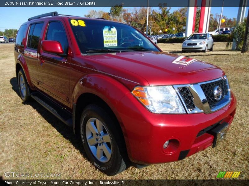 Red Brawn / Graphite 2008 Nissan Pathfinder SE