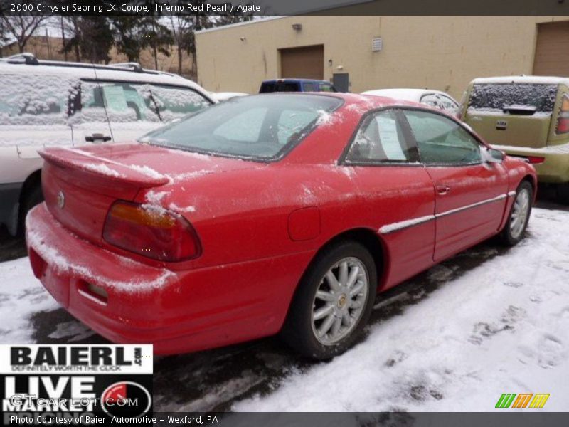 Inferno Red Pearl / Agate 2000 Chrysler Sebring LXi Coupe