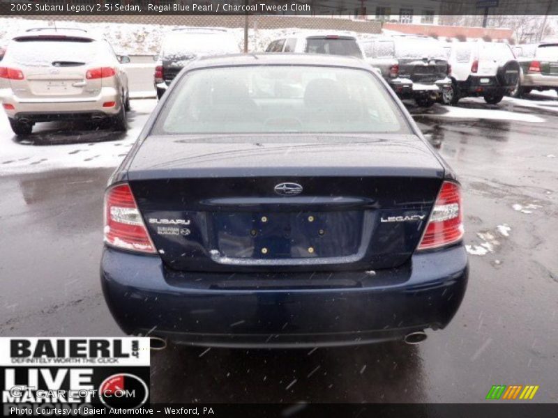 Regal Blue Pearl / Charcoal Tweed Cloth 2005 Subaru Legacy 2.5i Sedan