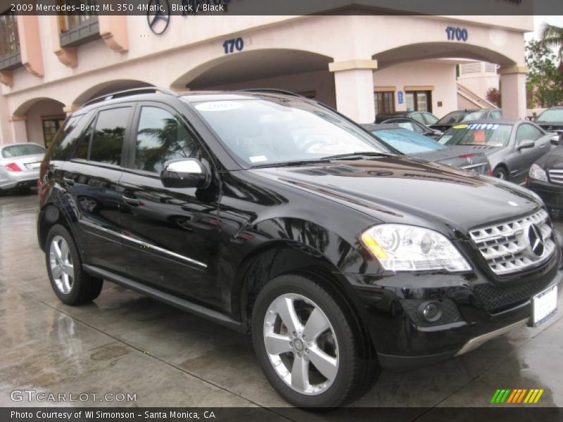 Black / Black 2009 Mercedes-Benz ML 350 4Matic