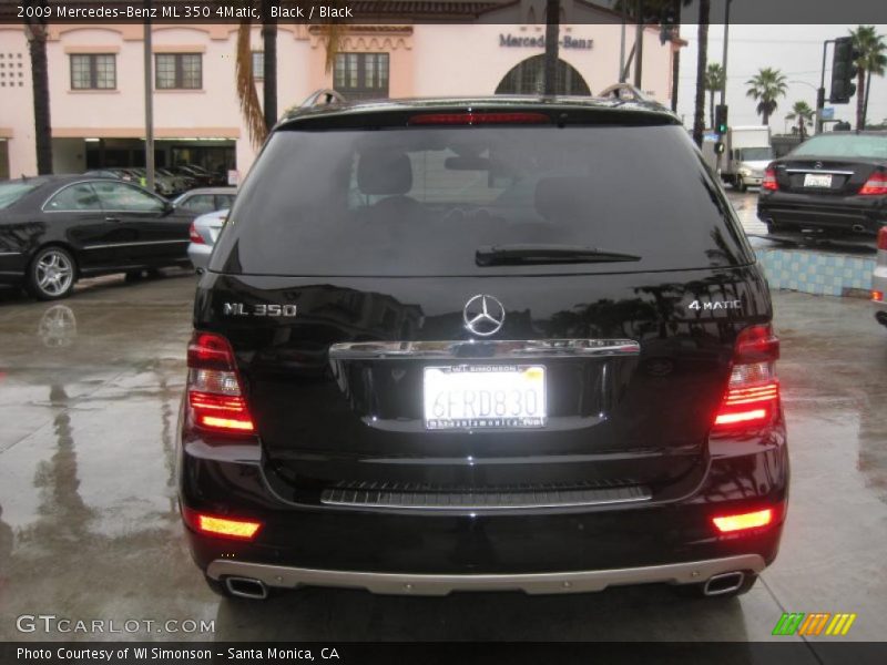 Black / Black 2009 Mercedes-Benz ML 350 4Matic
