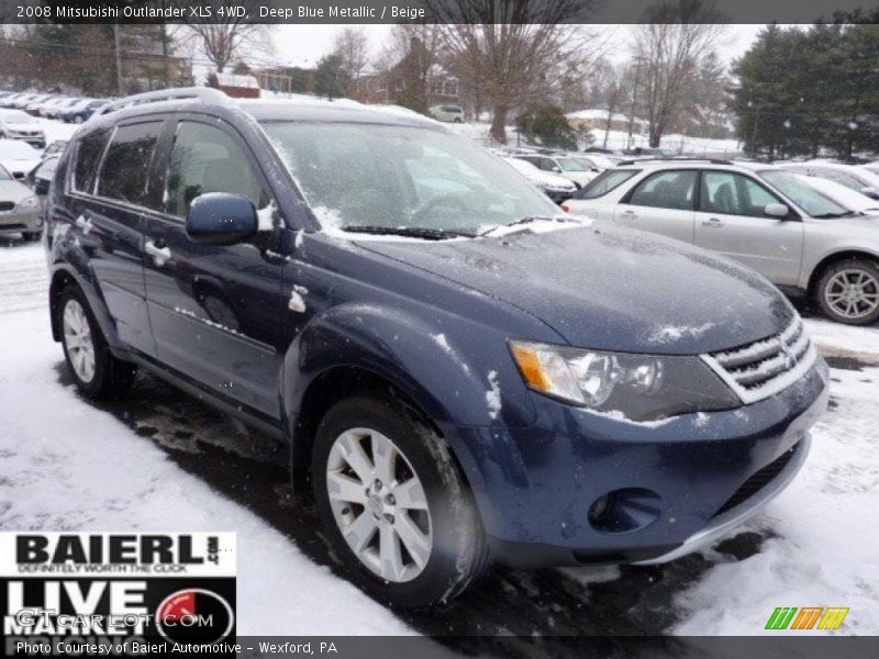 Deep Blue Metallic / Beige 2008 Mitsubishi Outlander XLS 4WD