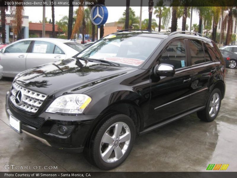 Black / Black 2009 Mercedes-Benz ML 350 4Matic