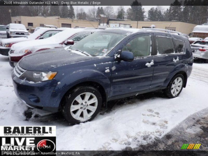 Deep Blue Metallic / Beige 2008 Mitsubishi Outlander XLS 4WD