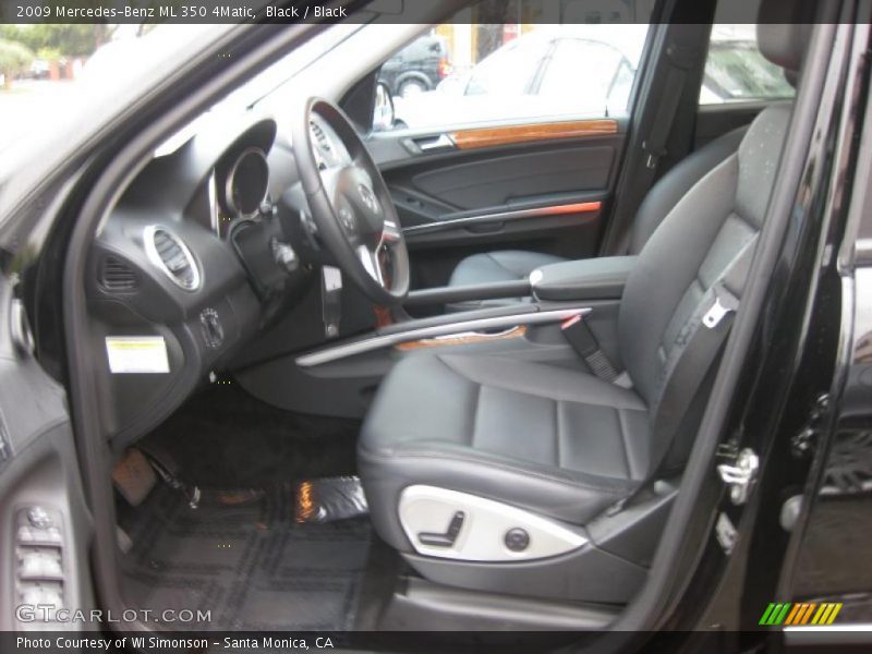 Black / Black 2009 Mercedes-Benz ML 350 4Matic