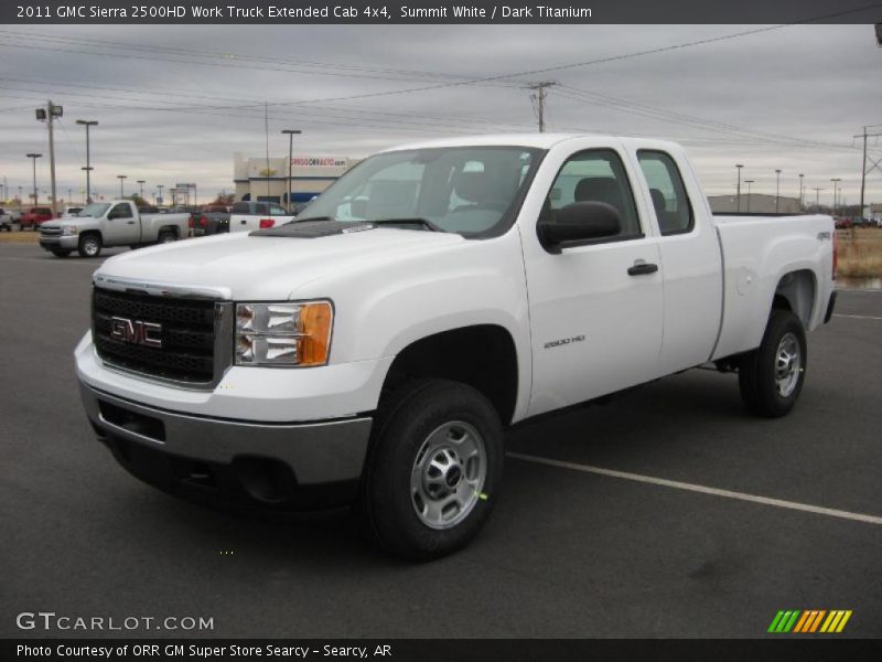 Summit White / Dark Titanium 2011 GMC Sierra 2500HD Work Truck Extended Cab 4x4