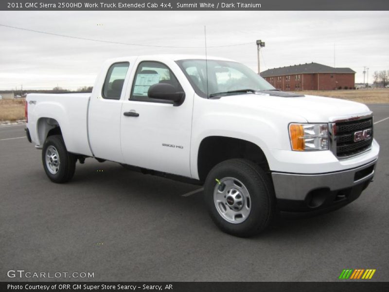 Front 3/4 View of 2011 Sierra 2500HD Work Truck Extended Cab 4x4