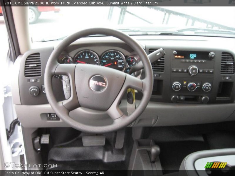 Summit White / Dark Titanium 2011 GMC Sierra 2500HD Work Truck Extended Cab 4x4
