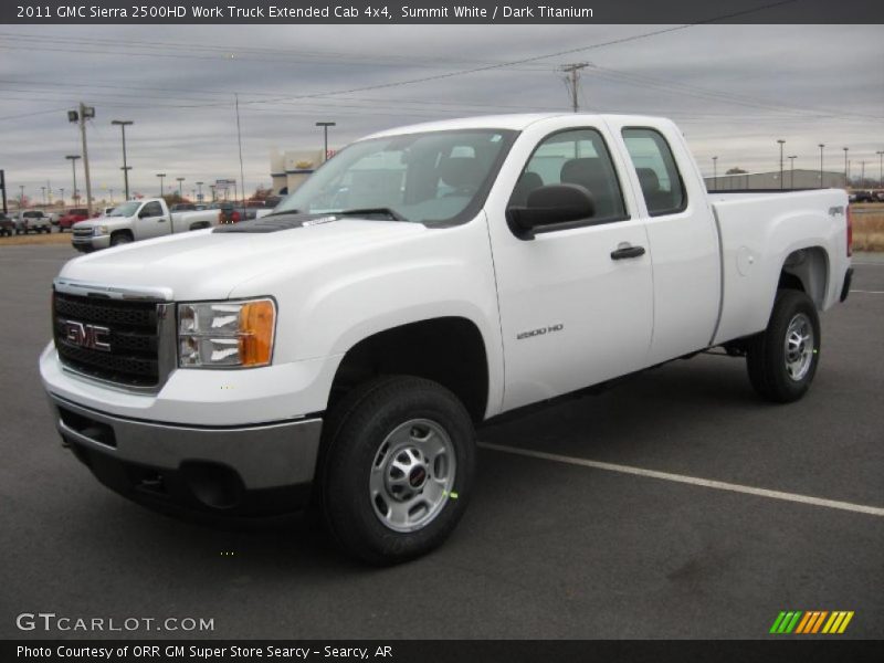Summit White / Dark Titanium 2011 GMC Sierra 2500HD Work Truck Extended Cab 4x4