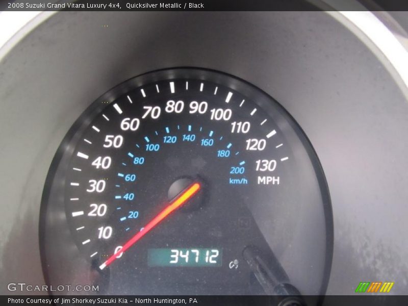Quicksilver Metallic / Black 2008 Suzuki Grand Vitara Luxury 4x4