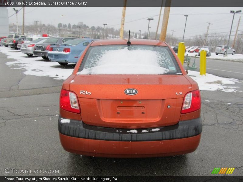 Sunset Orange / Gray 2009 Kia Rio LX Sedan