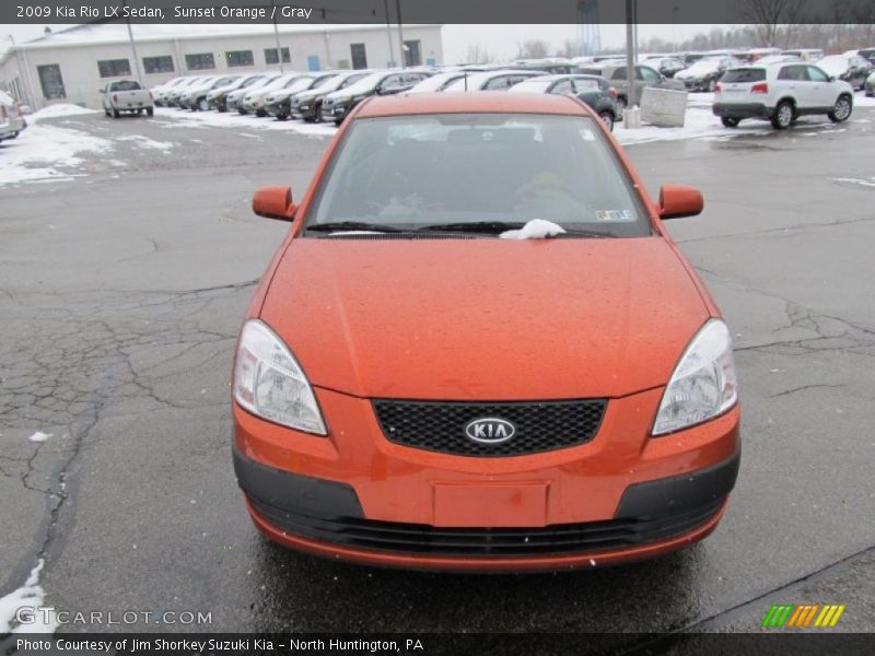 Sunset Orange / Gray 2009 Kia Rio LX Sedan